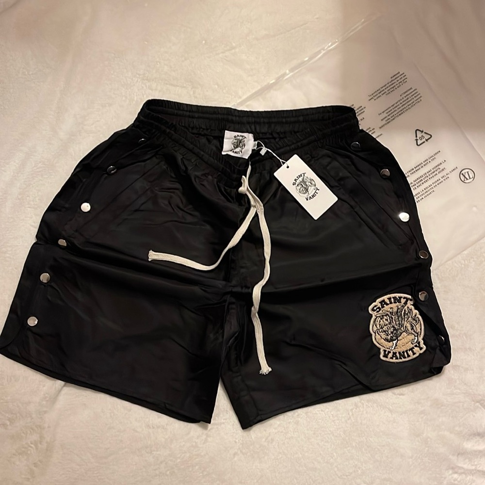 COPY - COPY - Saint Vanity Black Nylon XL Shorts.